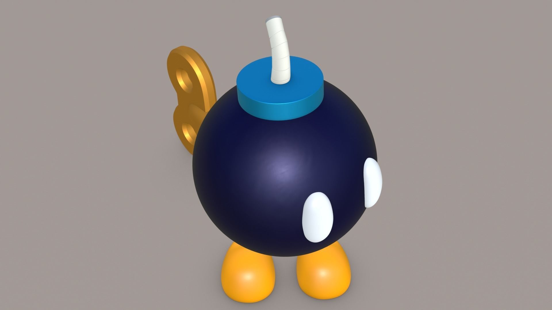 Bob-Omb bomb Low-poly 3D model_3