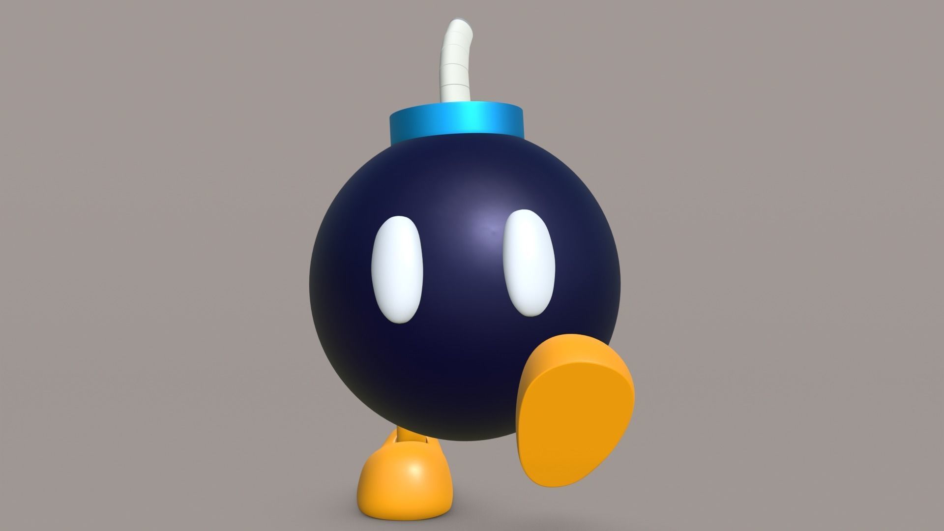 Bob-Omb bomb Low-poly 3D model_1
