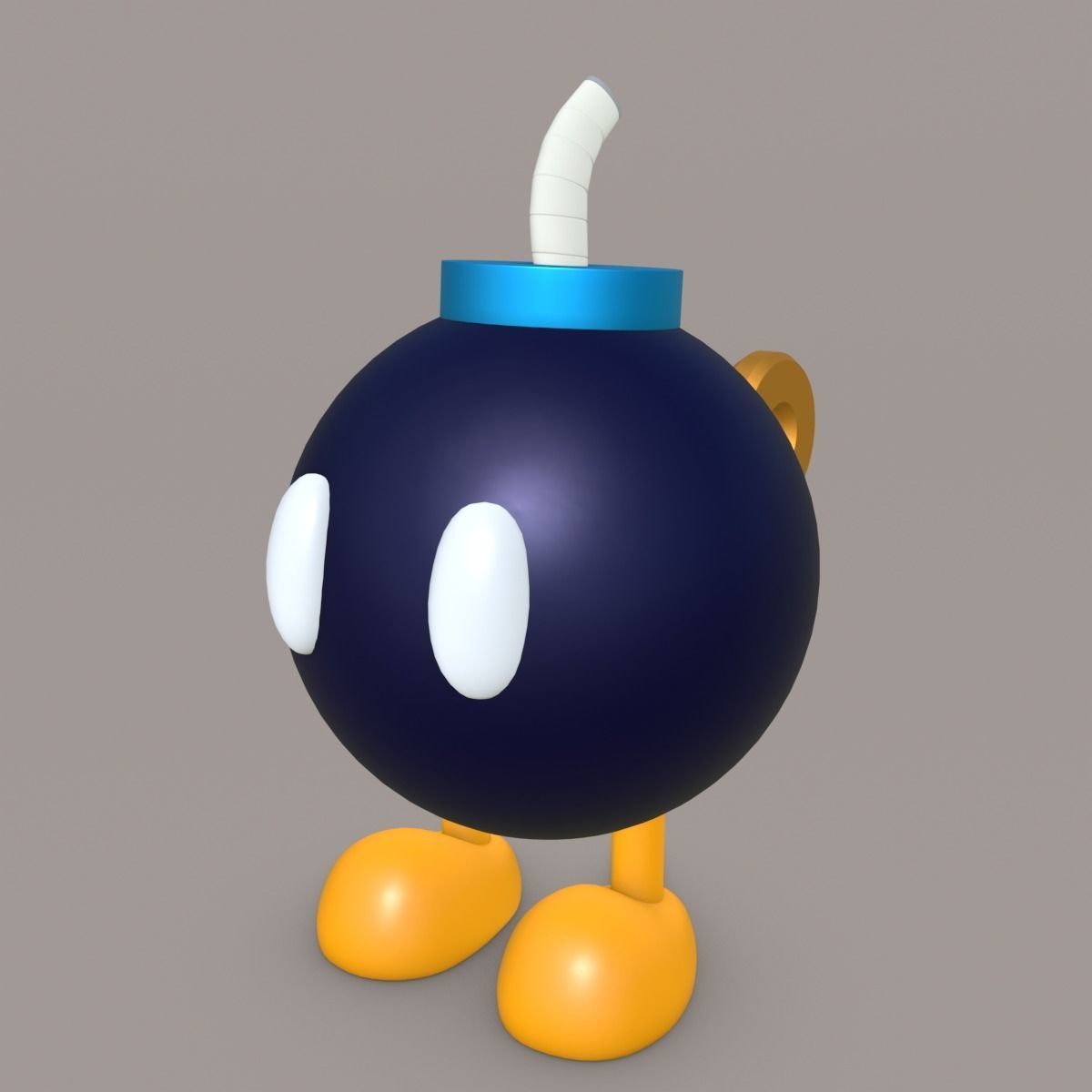 Bob-Omb bomb Low-poly 3D model_12