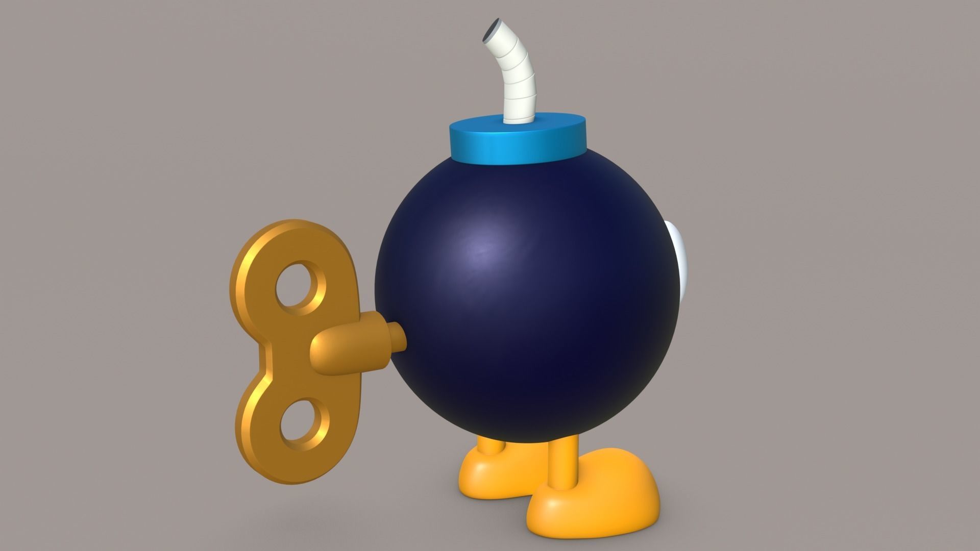 Bob-Omb bomb Low-poly 3D model_8