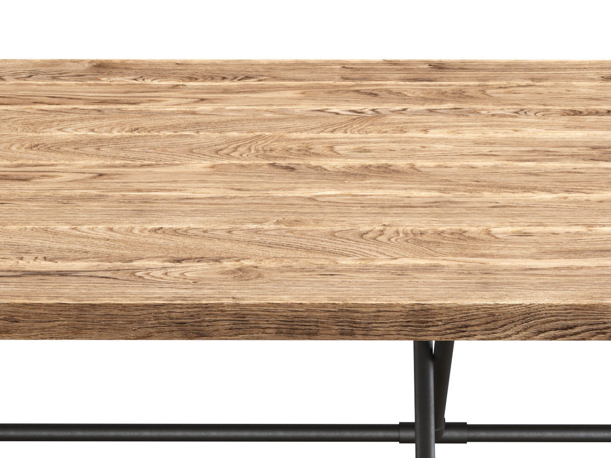 Modular dining table  Low-poly 3D model_4