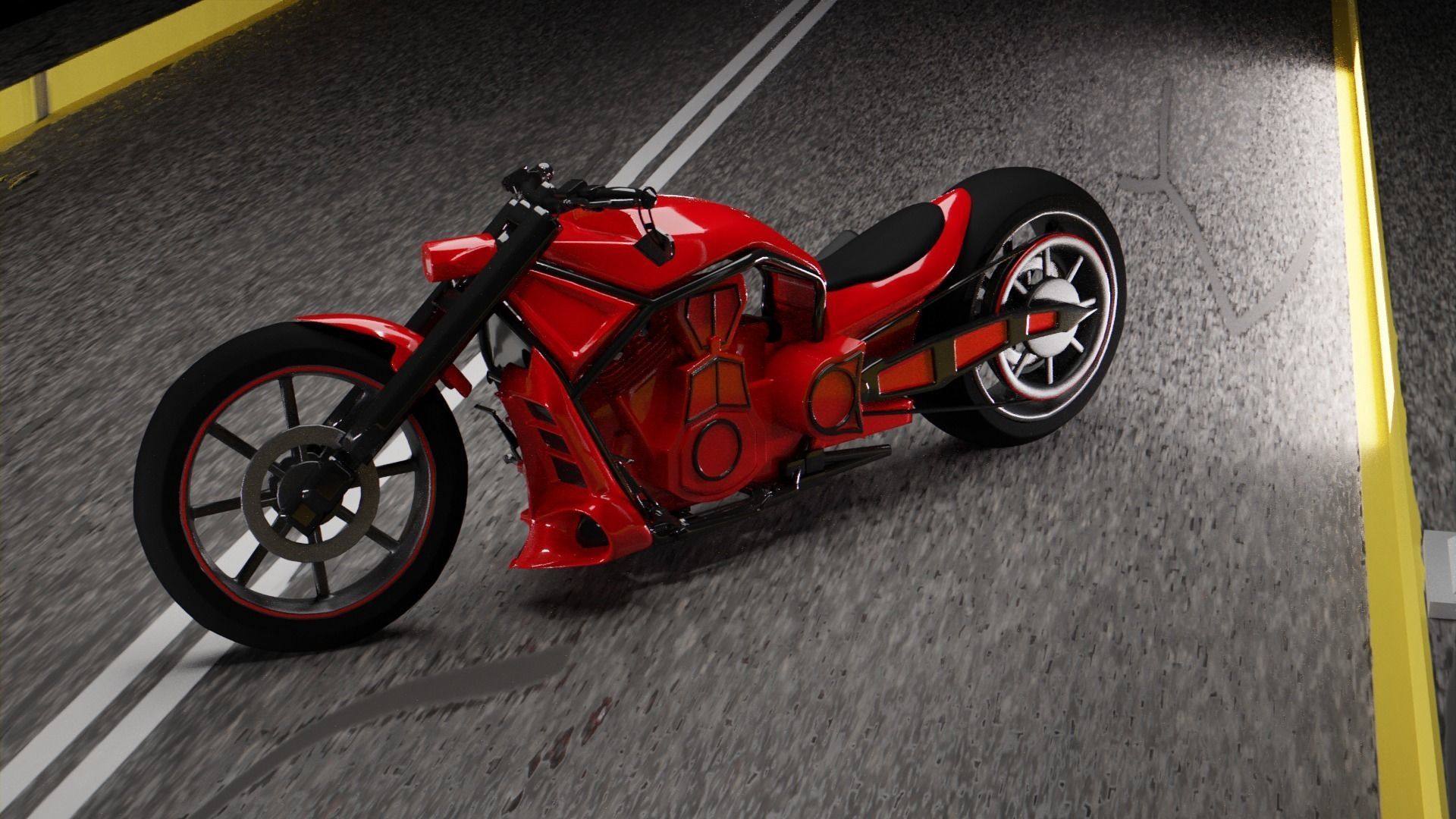 classic bick 3D model_1