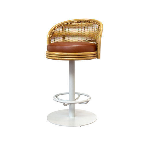 Sake Barstool  Swivel Pedestal Linkoln Brook 3D model