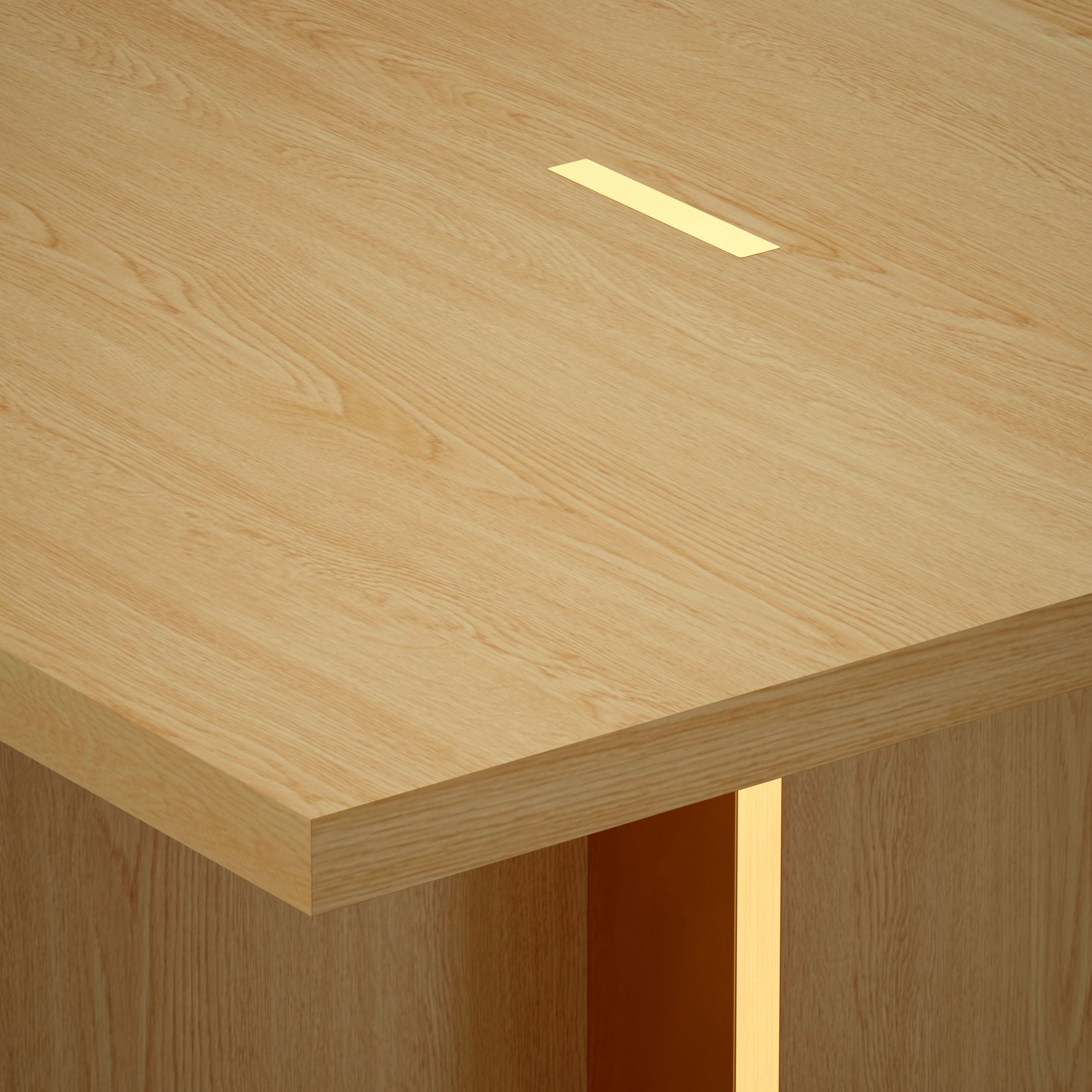 Paradox Natural Oak Dining Table Crate and Barrel 3D model_9