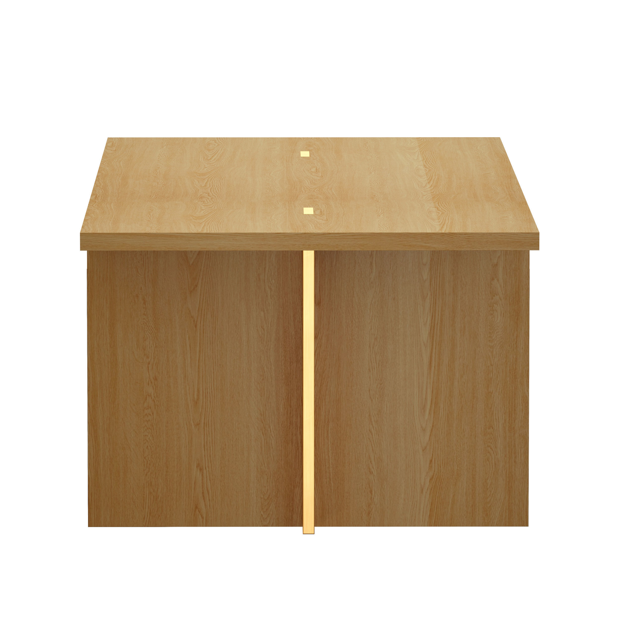 Paradox Natural Oak Dining Table Crate and Barrel 3D model_7