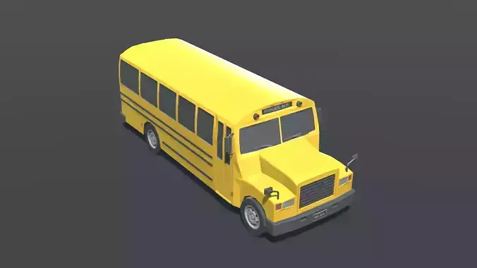 School Bus Low Poly