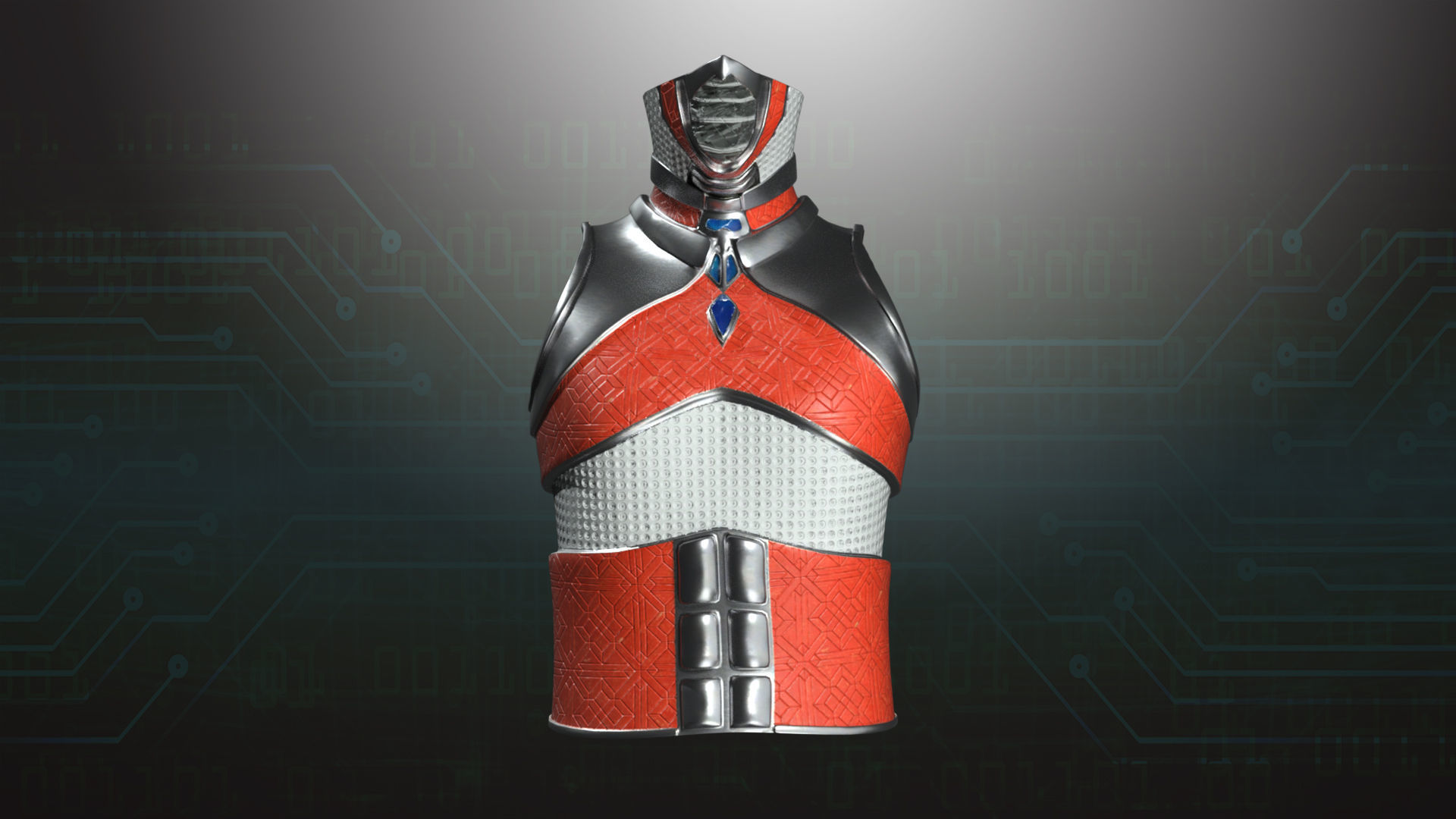 Cyborg Warzone - Space Warrior Shirt-C Low-poly 3D model_3