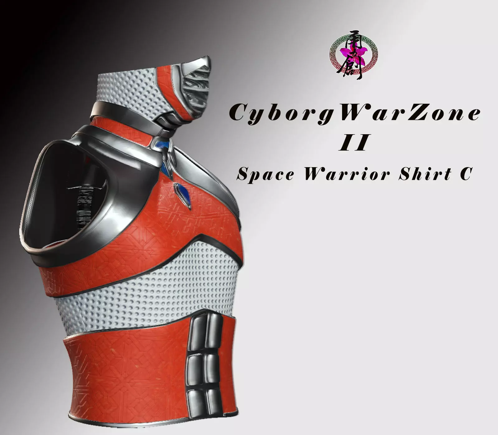 Cyborg Warzone - Space Warrior Shirt-C Low-poly 3D model_0