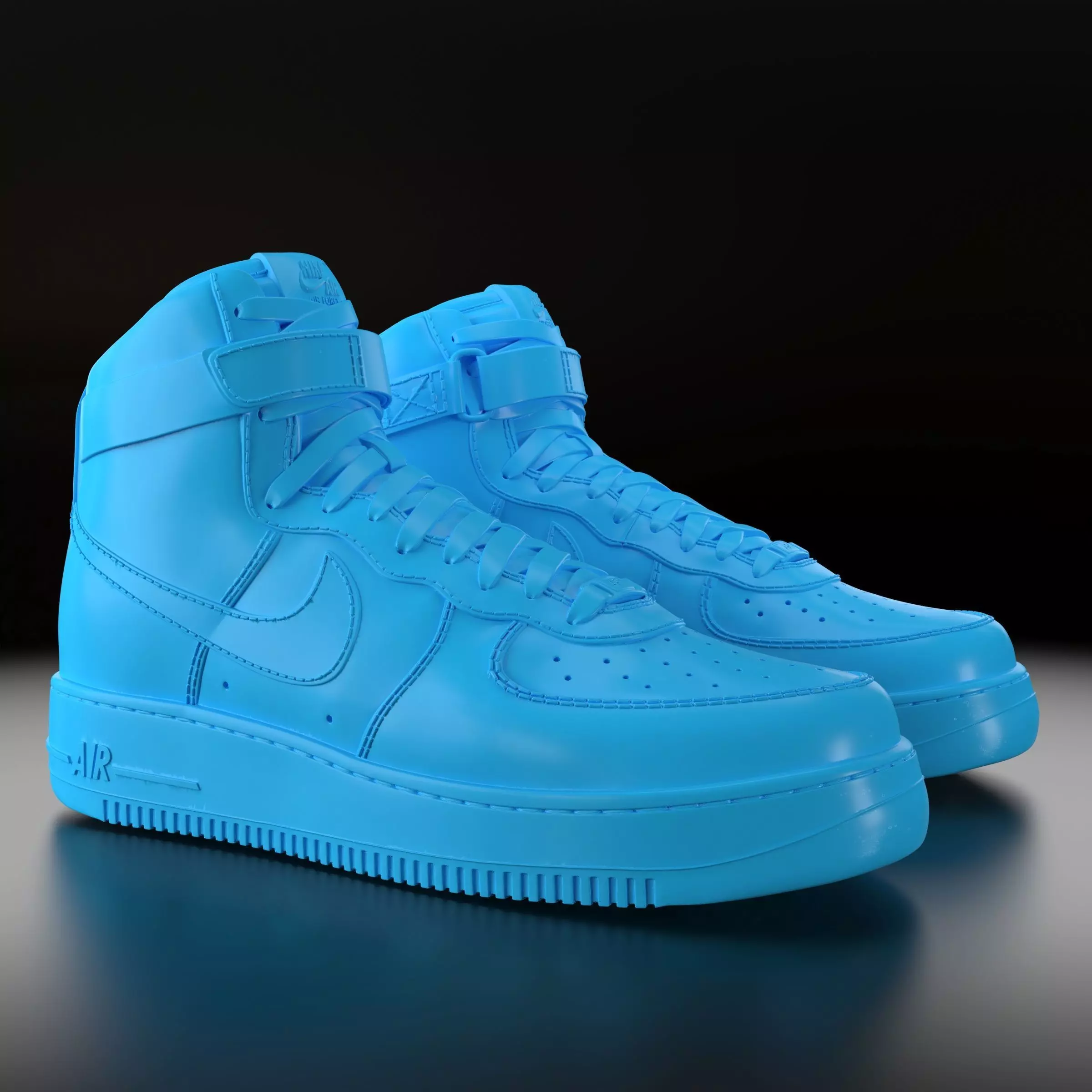 Nike Air Force 1 High 3D print model