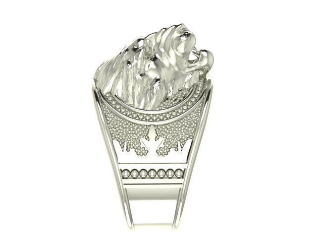 ring lion 3D print model_3