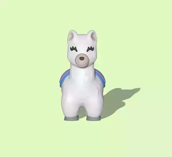 Cute LLama 3D print model