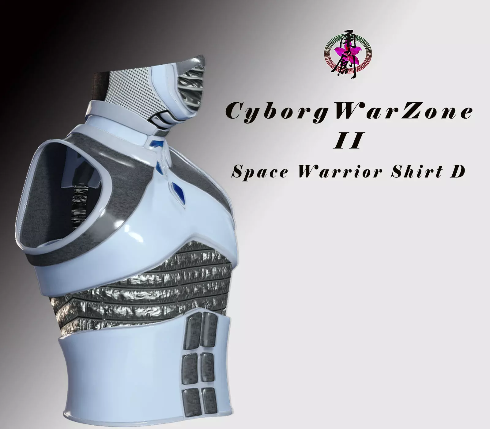 Cyborg Warzone - Space Warrior Shirt D Low-poly 3D model_0