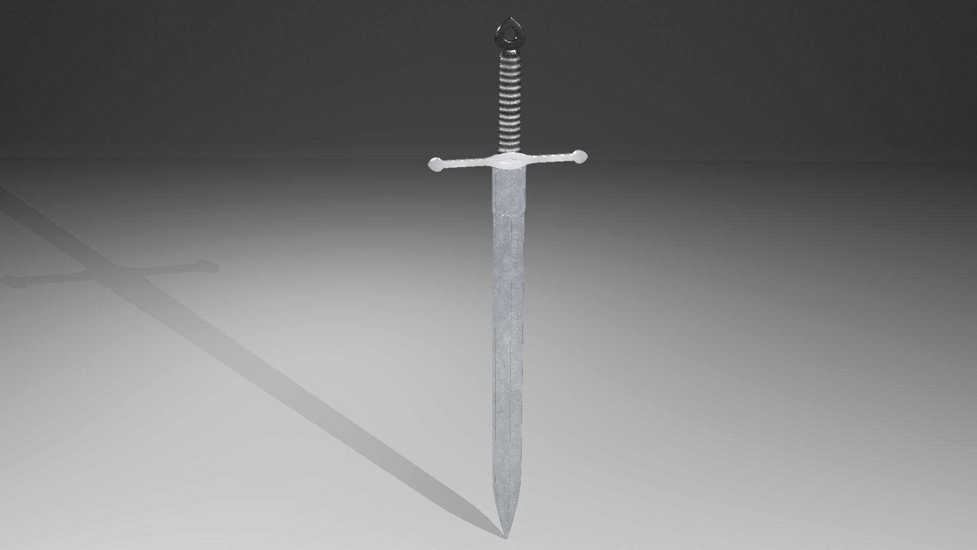 Medieval sword 3D model_2