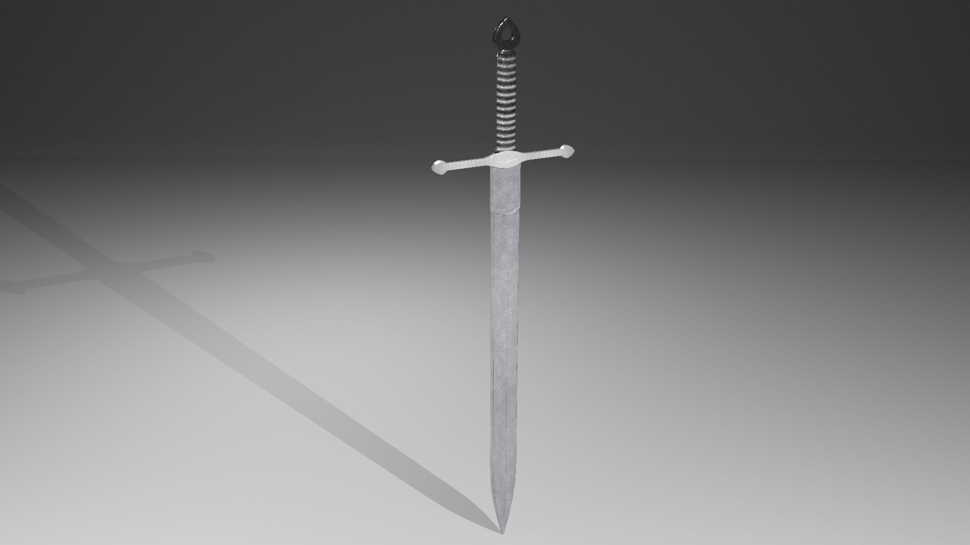 Medieval sword 3D model_3
