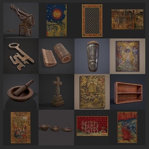 300 Medieval Props Pack 5