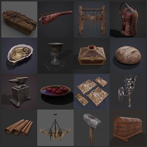 300 Medieval Props Pack 2