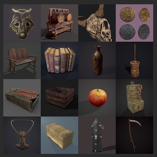300 Medieval Props Pack 3