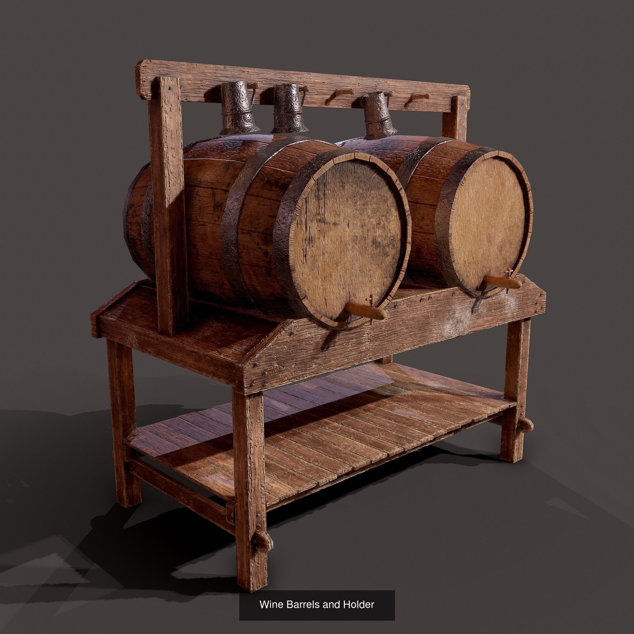 300 Medieval Props Pack 3D Model Collection_79