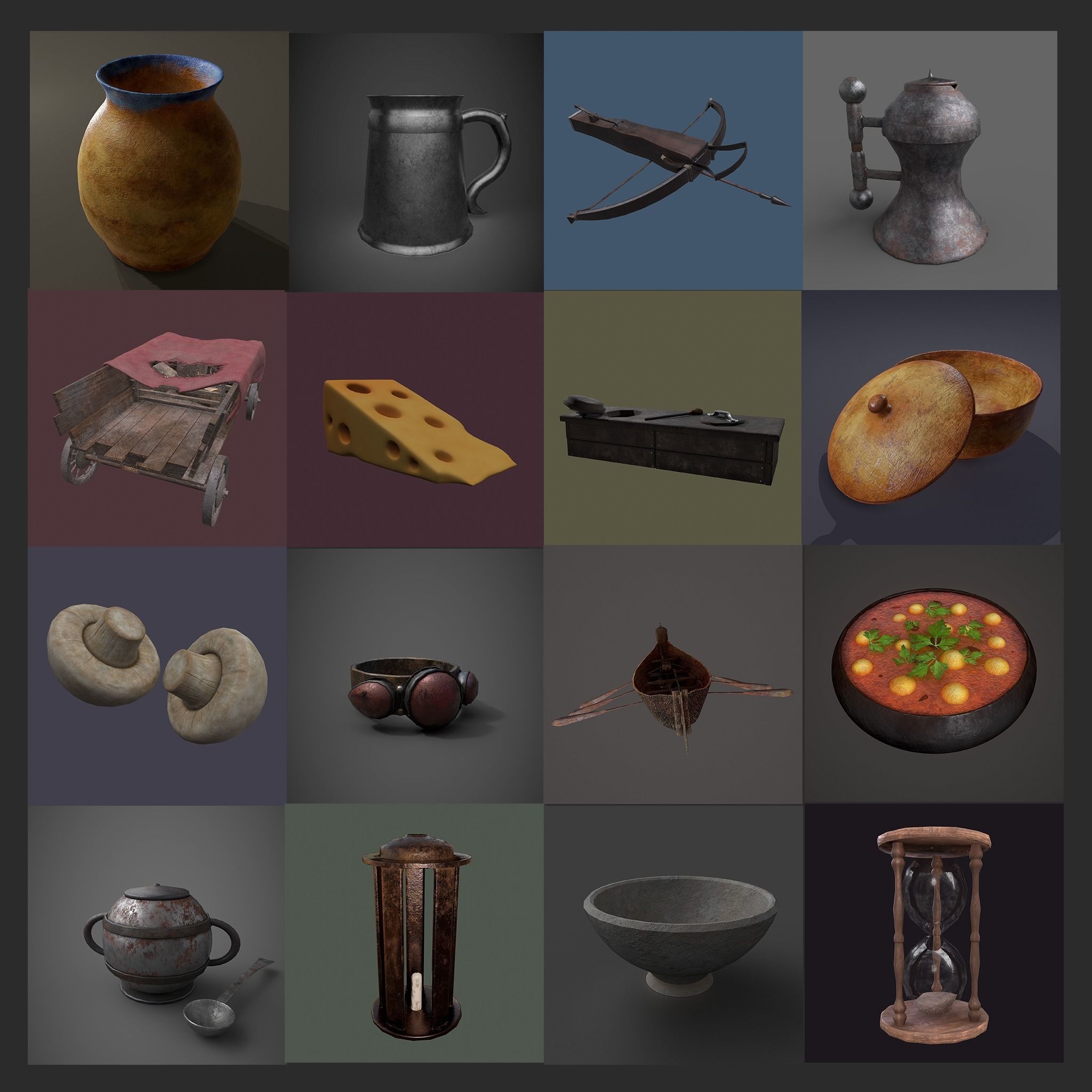 300 Medieval Props Pack 3D Model Collection_53
