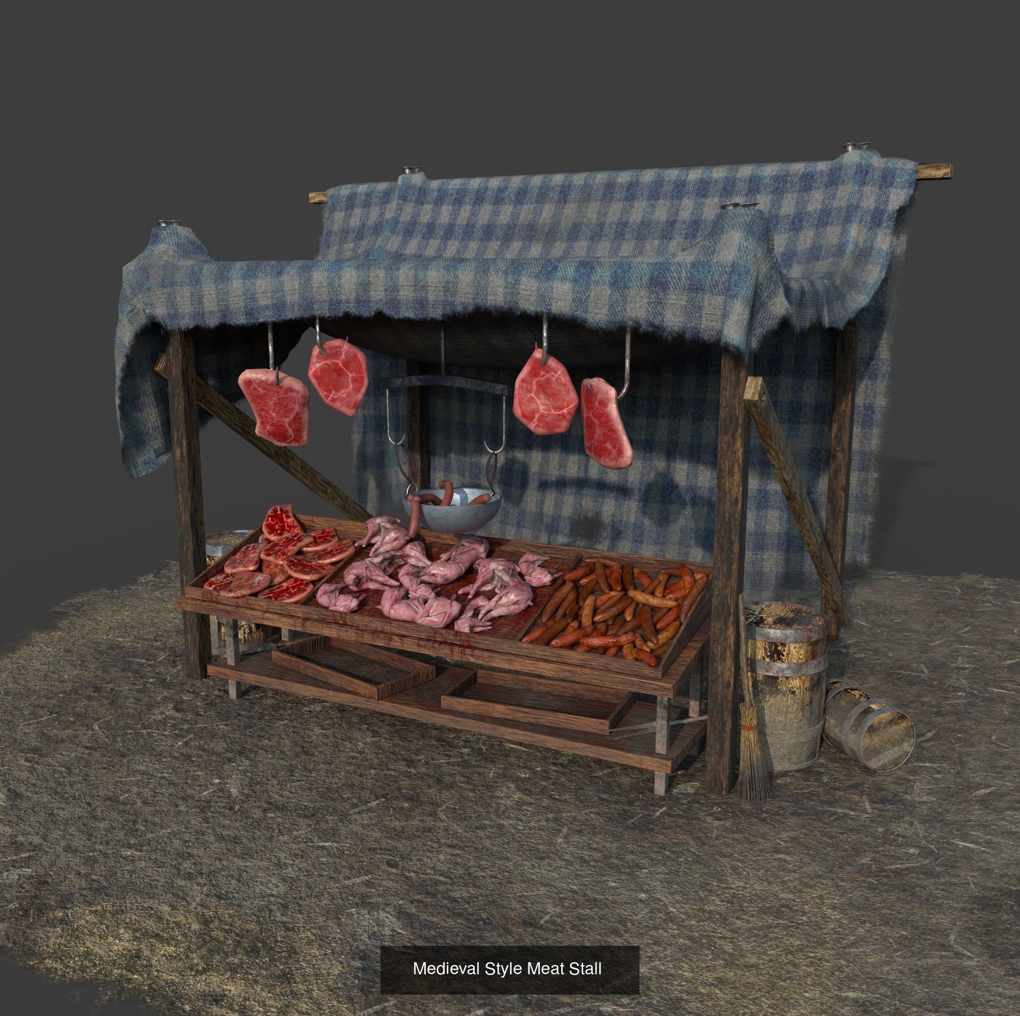 300 Medieval Props Pack 3D Model Collection_76