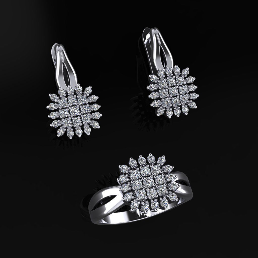 Ring and Earrings 142 3D print model_1