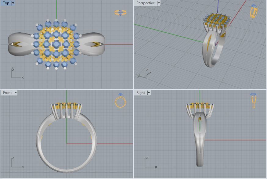 Ring and Earrings 142 3D print model_6