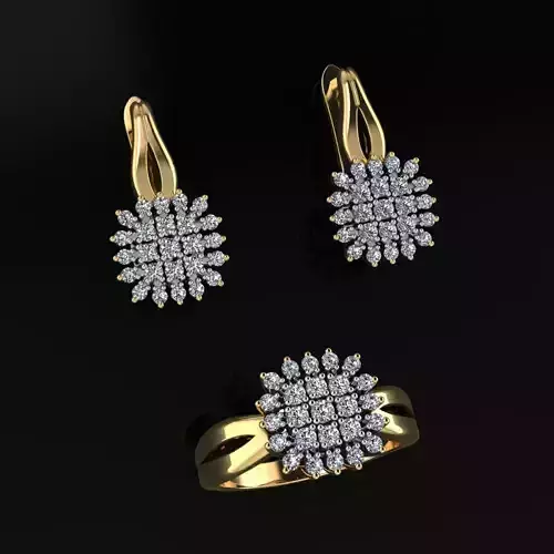 Ring and Earrings  142 3D print model