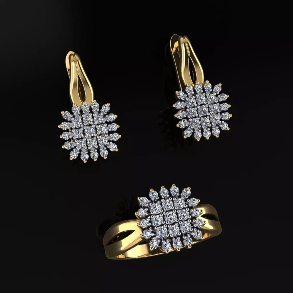 Ring and Earrings 142 3D print model_0