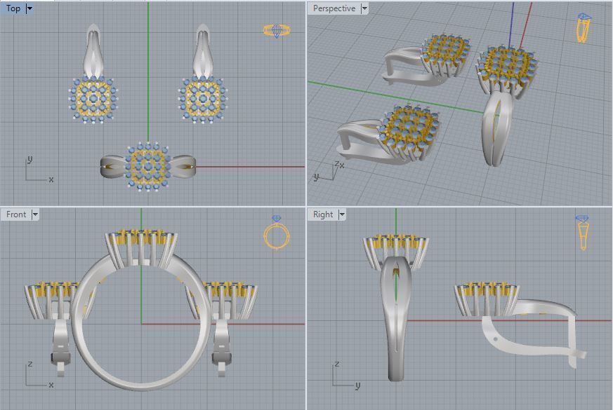 Ring and Earrings 142 3D print model_5