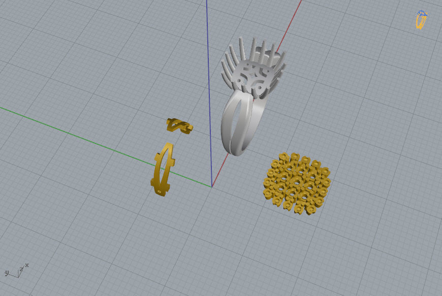 Ring and Earrings 142 3D print model_19