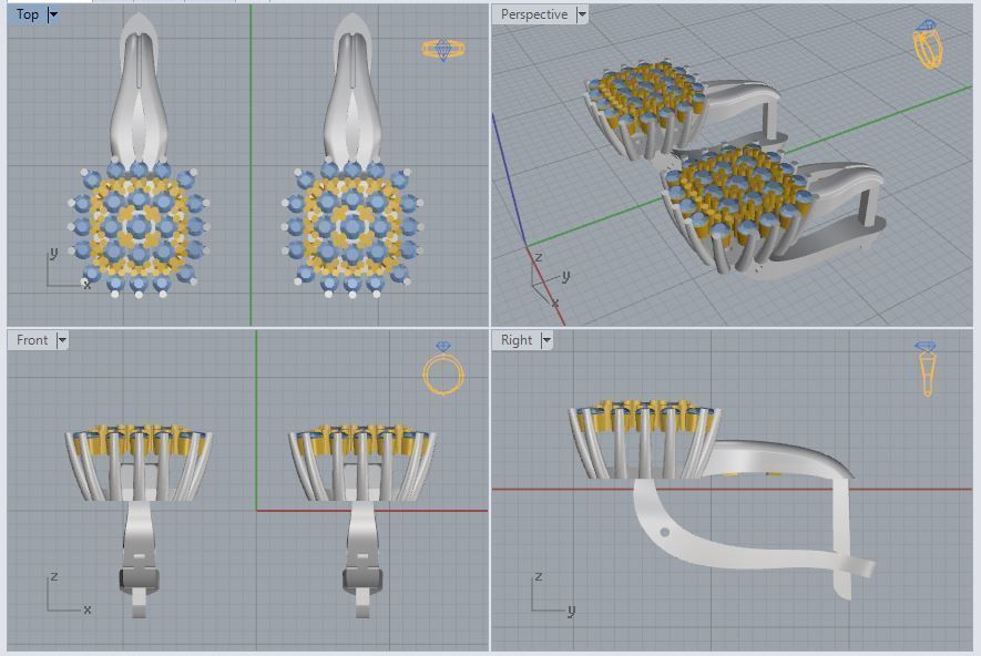 Ring and Earrings 142 3D print model_7