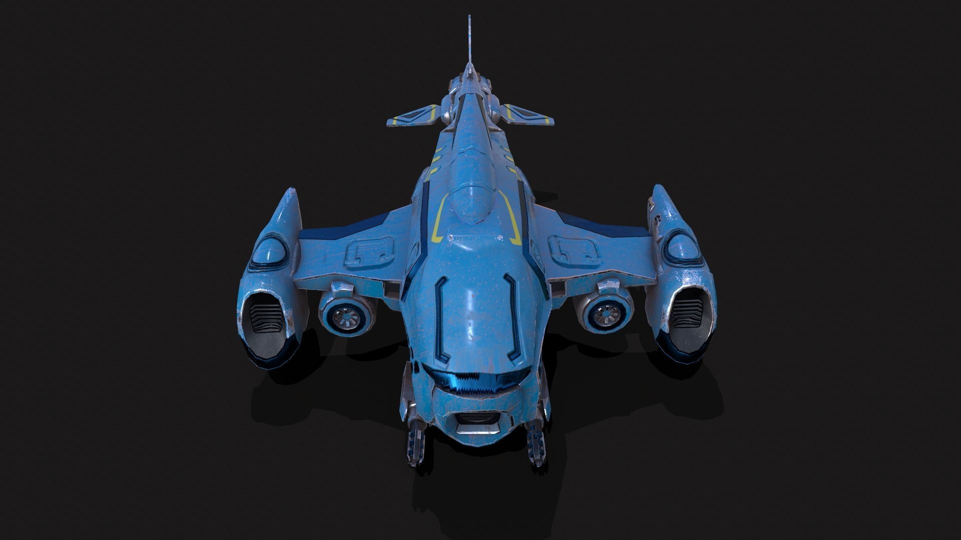 Scifi Drone Low-poly 3D model_8