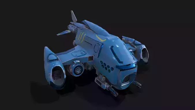 Scifi Drone Low-poly 3D model Scifi Drone Low-poly 3D model