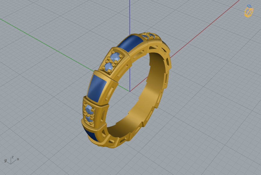 Bvlgari Ring 3D print model_7