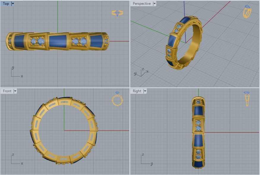 Bvlgari Ring 3D print model_5