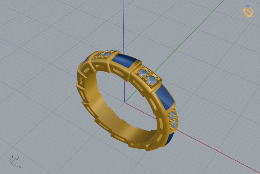 Bvlgari Ring 3D print model_8