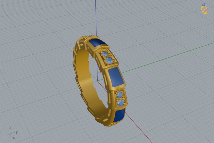 Bvlgari Ring 3D print model_10