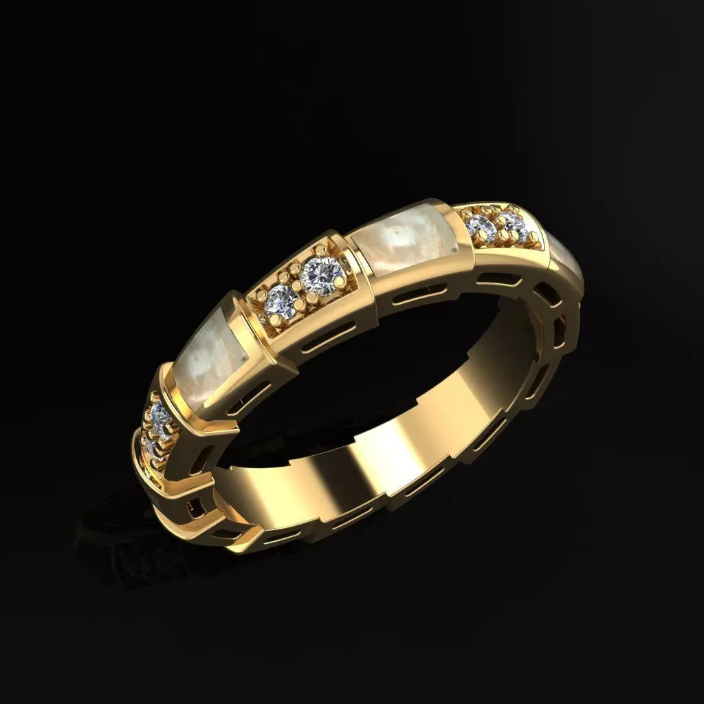 Bvlgari Ring 3D print model_0