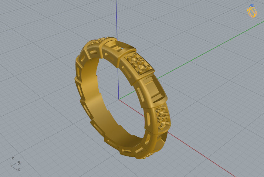 Bvlgari Ring 3D print model_12