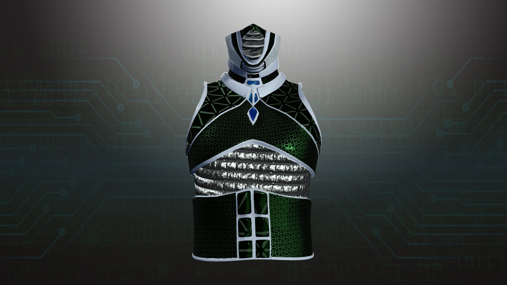 Cyborg Warzone - Space Warrior Shirt E Low-poly 3D model_1