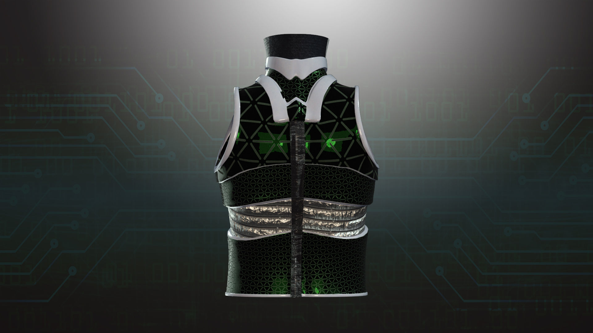 Cyborg Warzone - Space Warrior Shirt E Low-poly 3D model_3