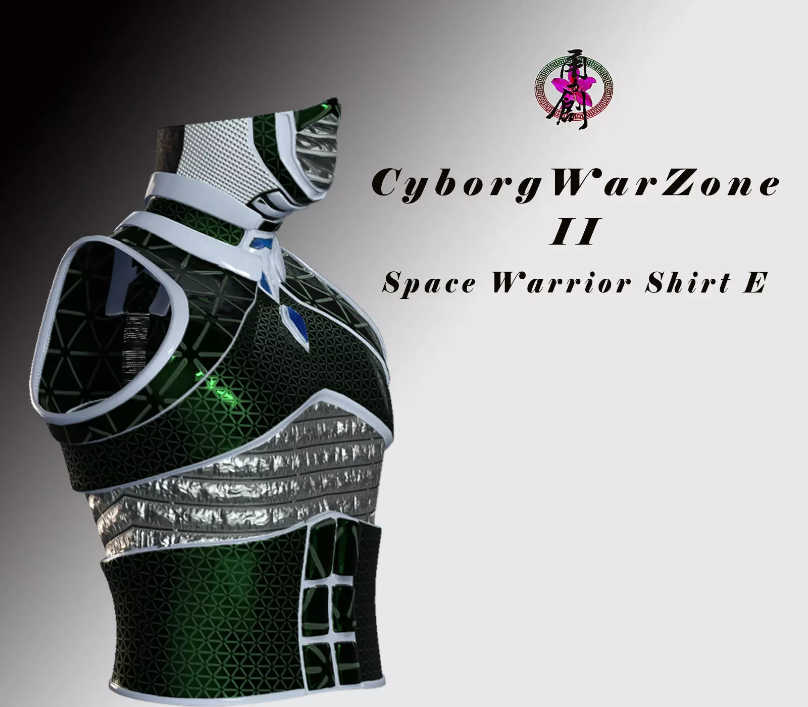 Cyborg Warzone - Space Warrior Shirt E Low-poly 3D model_0