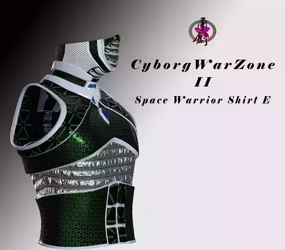 Cyborg Warzone - Space Warrior Shirt E Low-poly 3D model