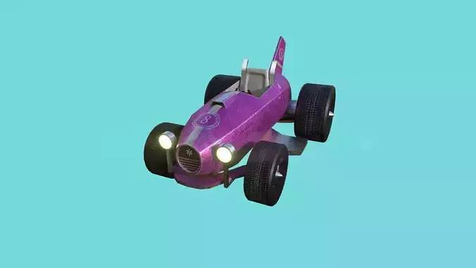 Kart Vehicle 03 - Racing Car - Female Girl Pink