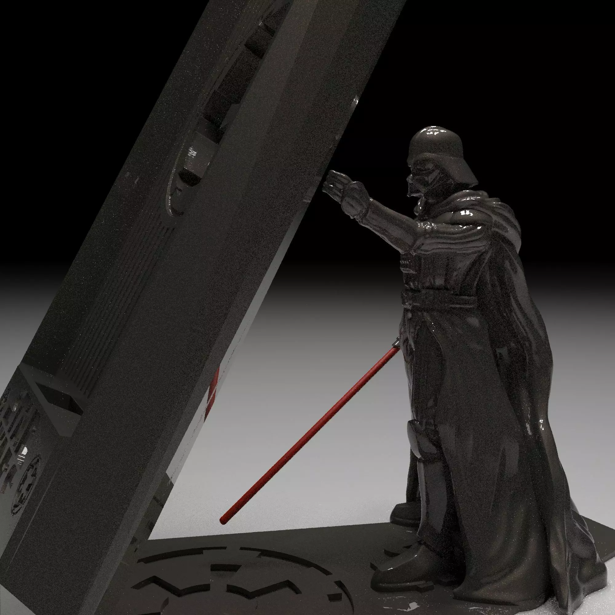 Star Wars phone holder Darth Vader 3D print model Stl file 3D print model