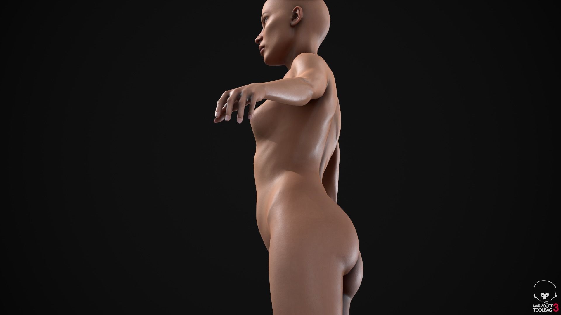 Woman body Low-poly 3D model_26