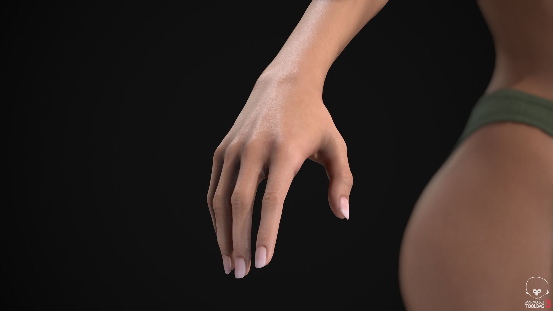 Woman body Low-poly 3D model_24