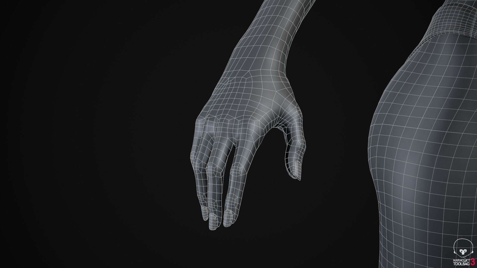 Woman body Low-poly 3D model_34