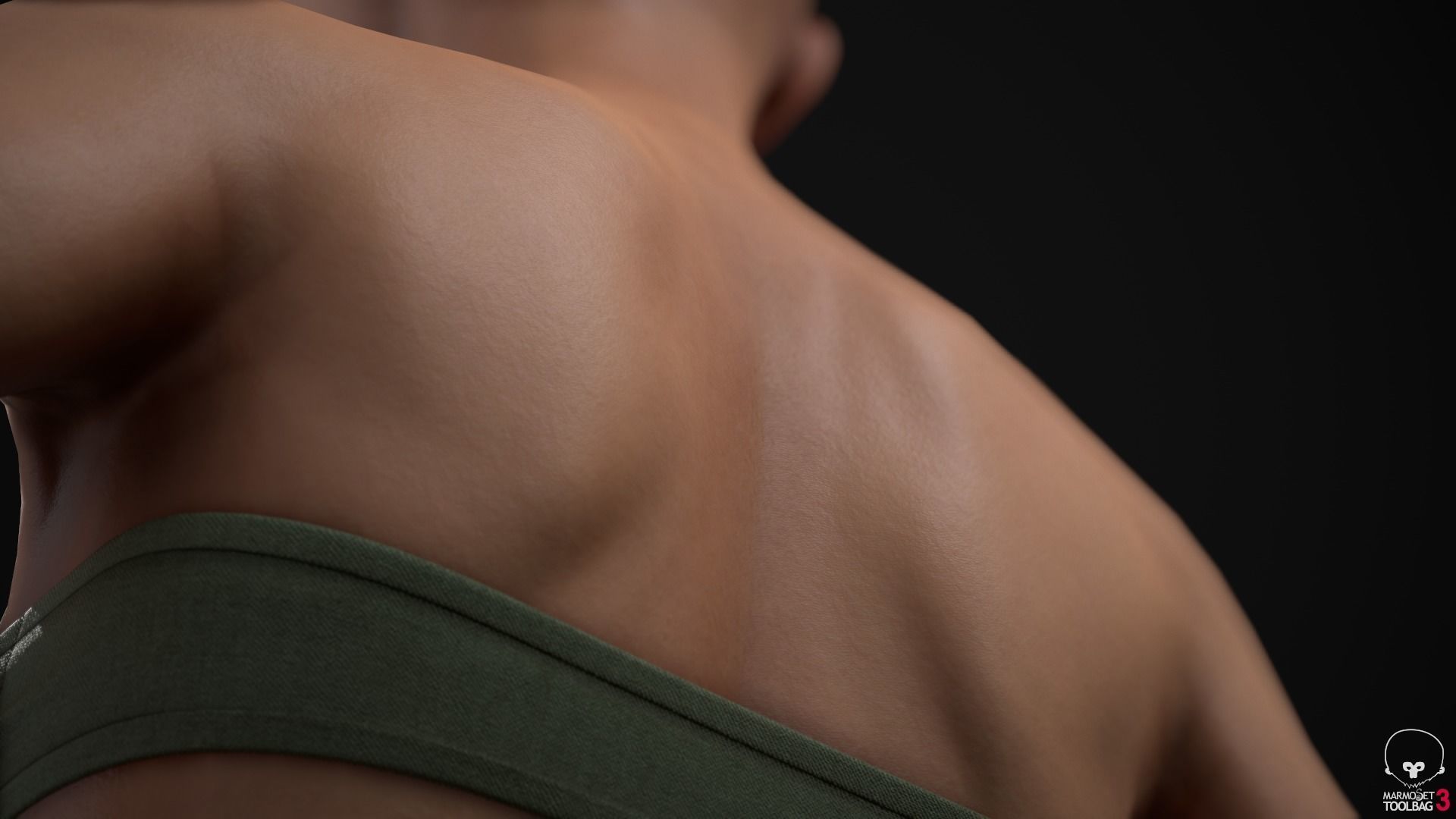 Woman body Low-poly 3D model_23