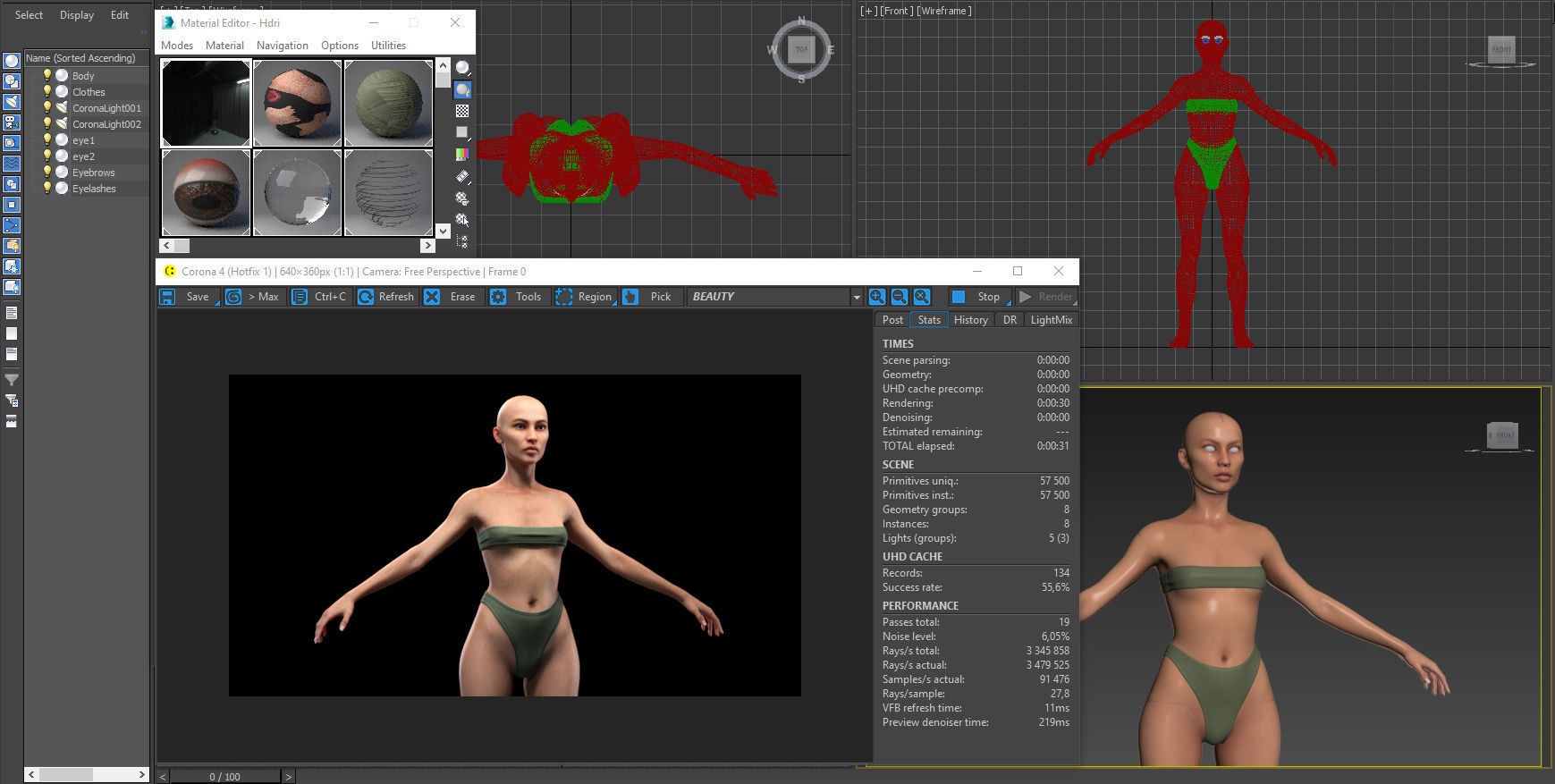 Woman body Low-poly 3D model_35